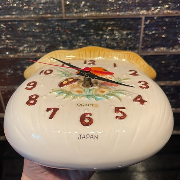 Merry Mushroom's Sears 1970's Wall clock matches canisters retro vintage groovy - Picture 3 of 11